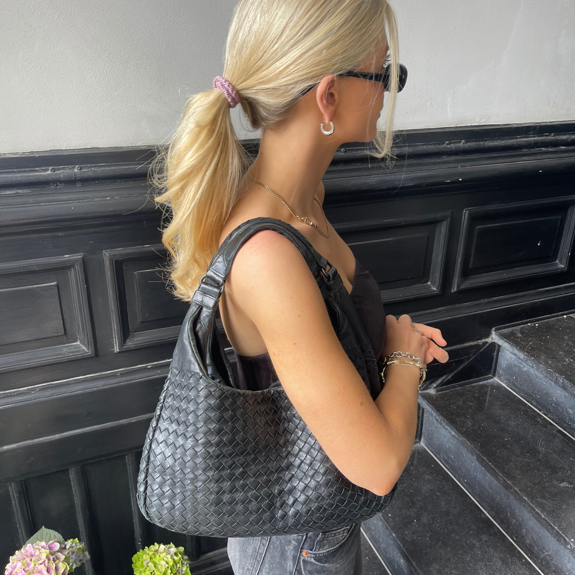 Bottega Veneta Medium Campana Hobo Brown Leather