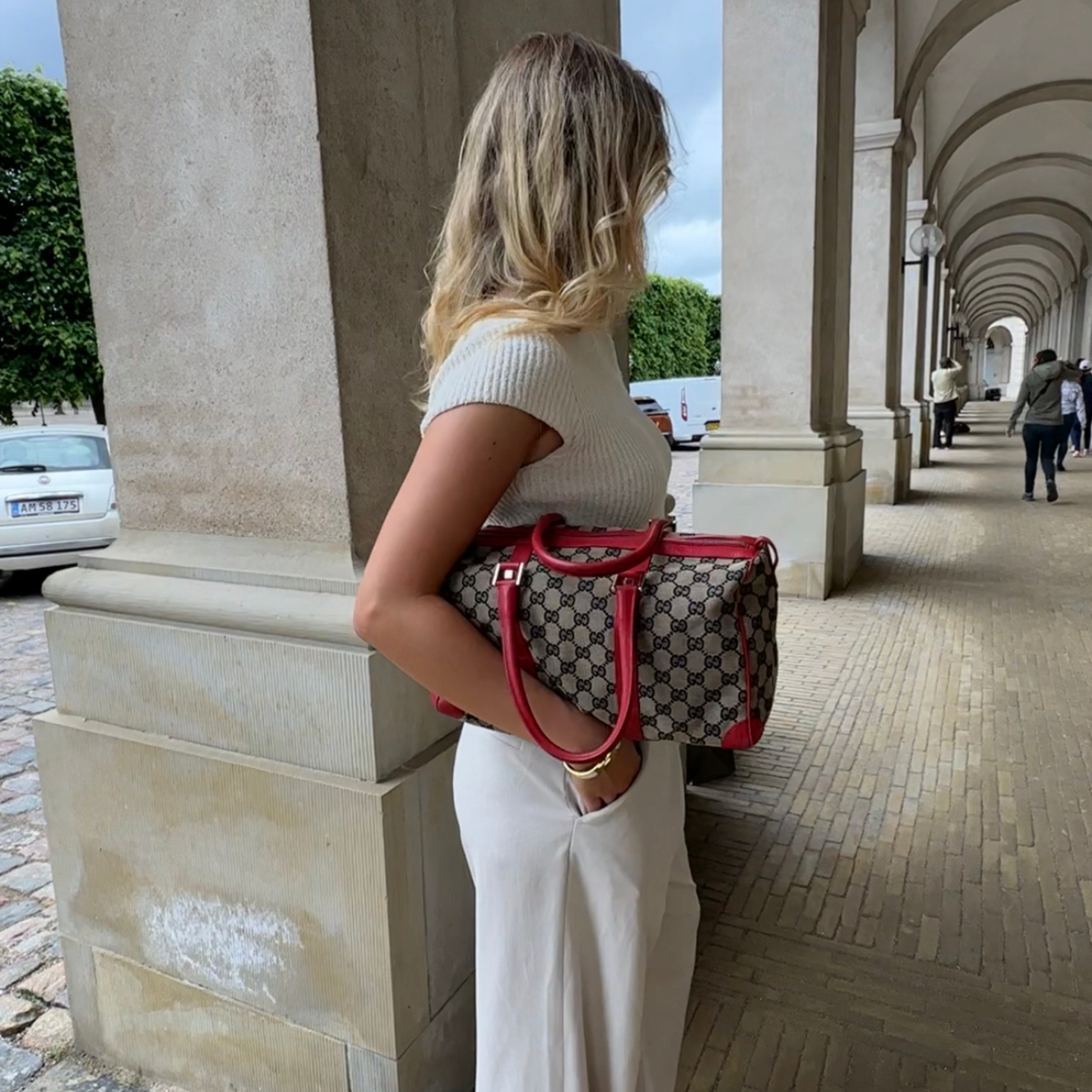 Gucci Abbey D-Ring Boston Pink Canvas