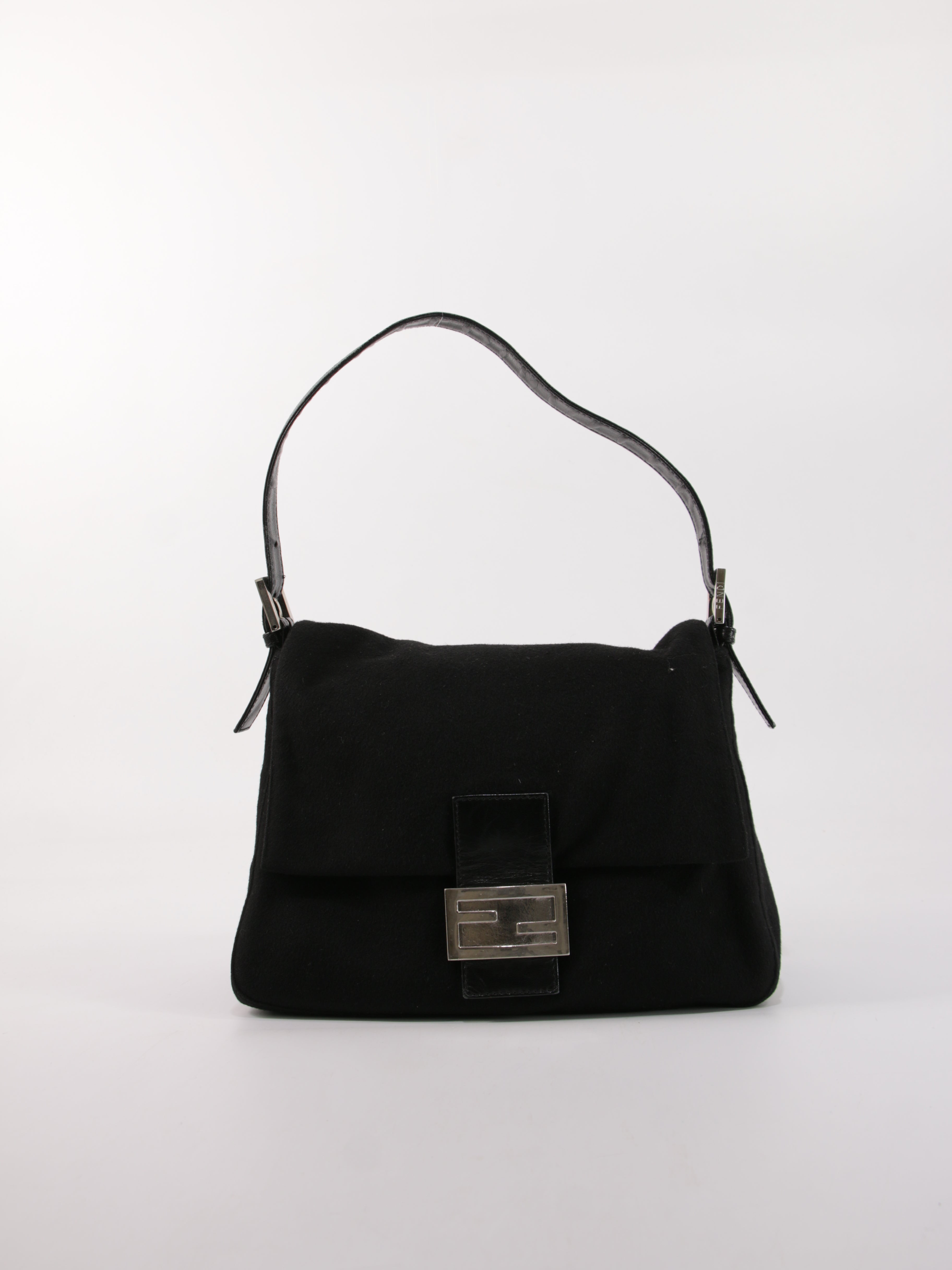 Fendi Mamma Baguette Black Wool | Ref. 41827 – Collector's Cage