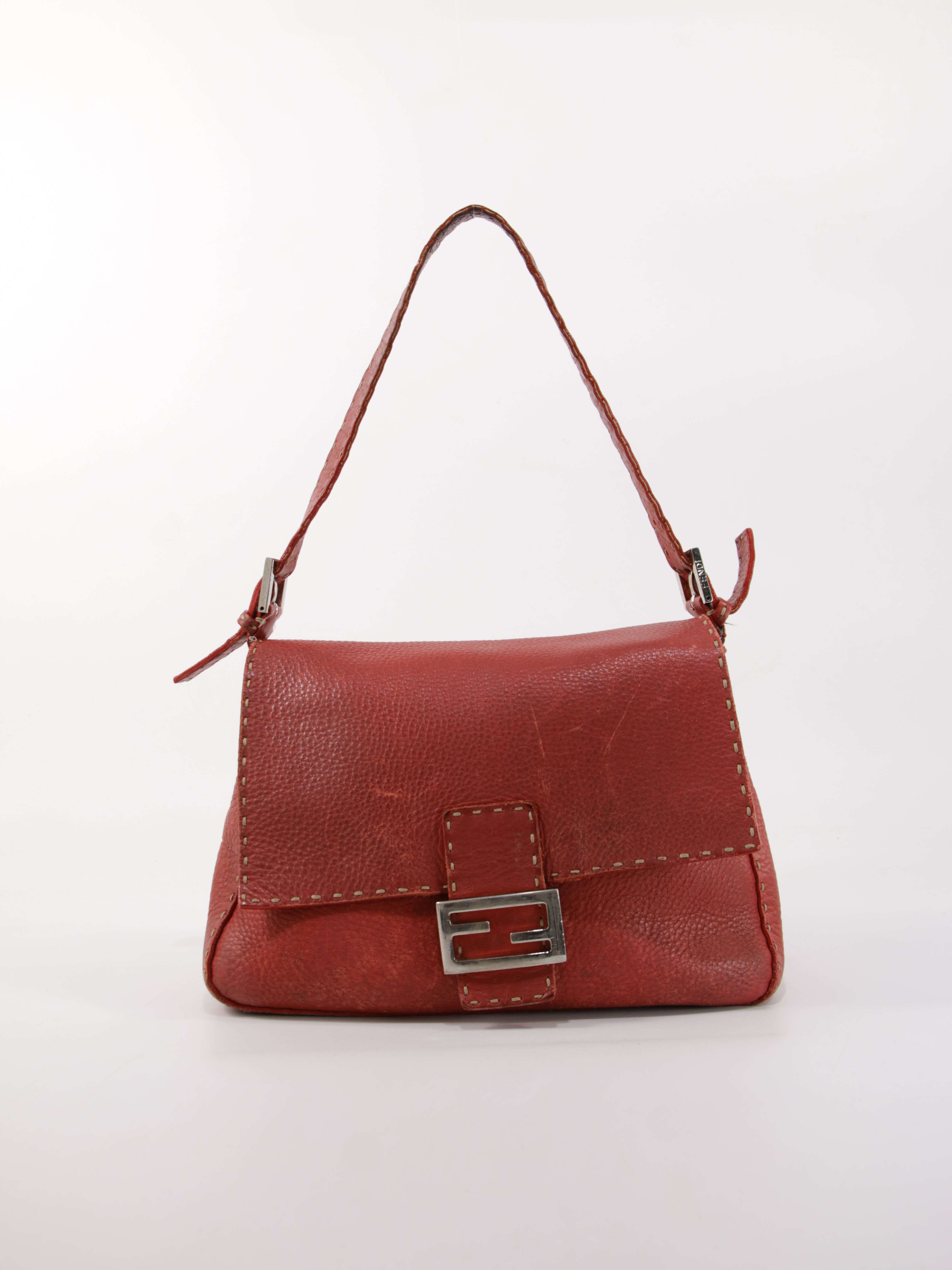 Fendi Mamma Baguette Red Leather | Ref. 41815 – Collector's Cage