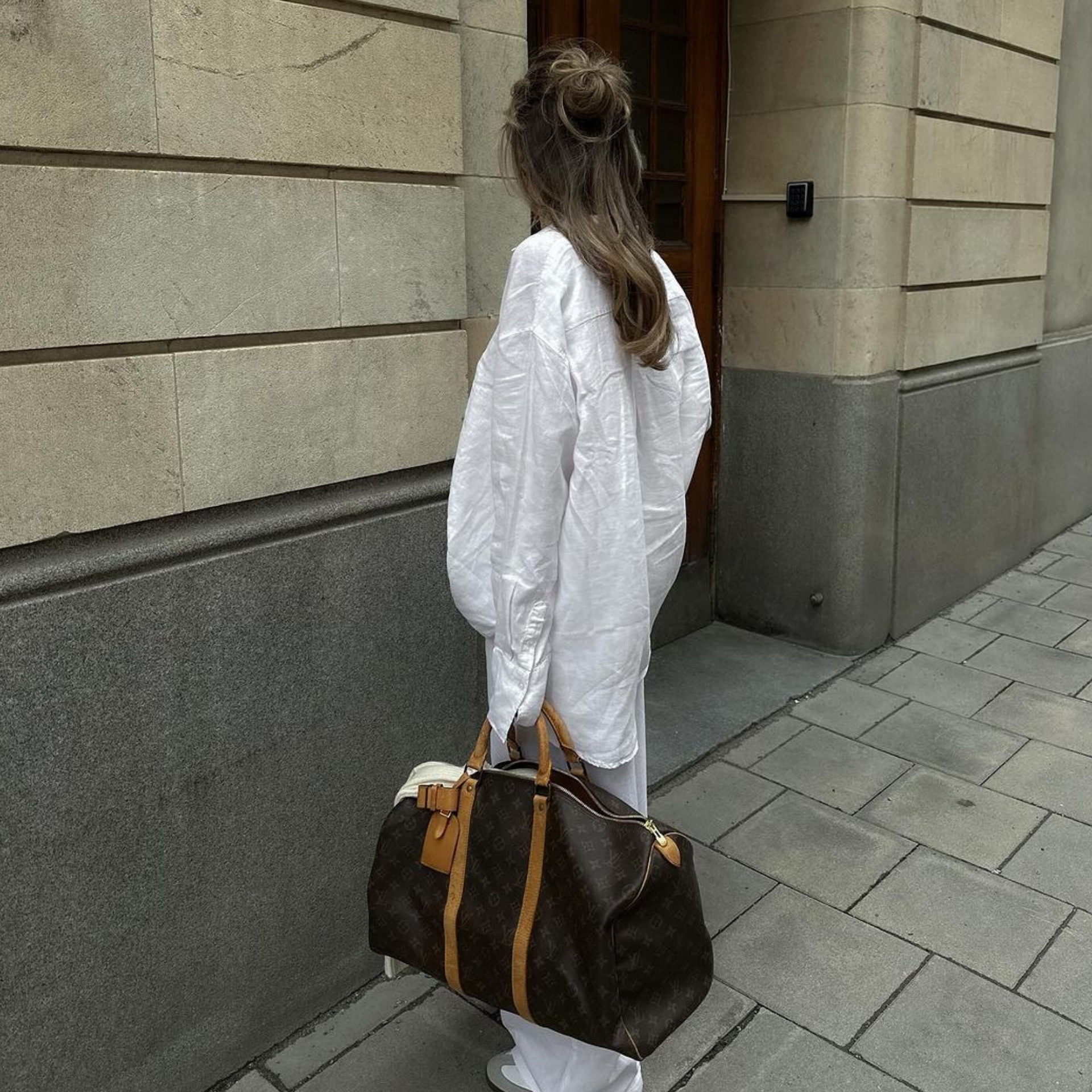 Louis Vuitton Keepall 50 Brown Canvas