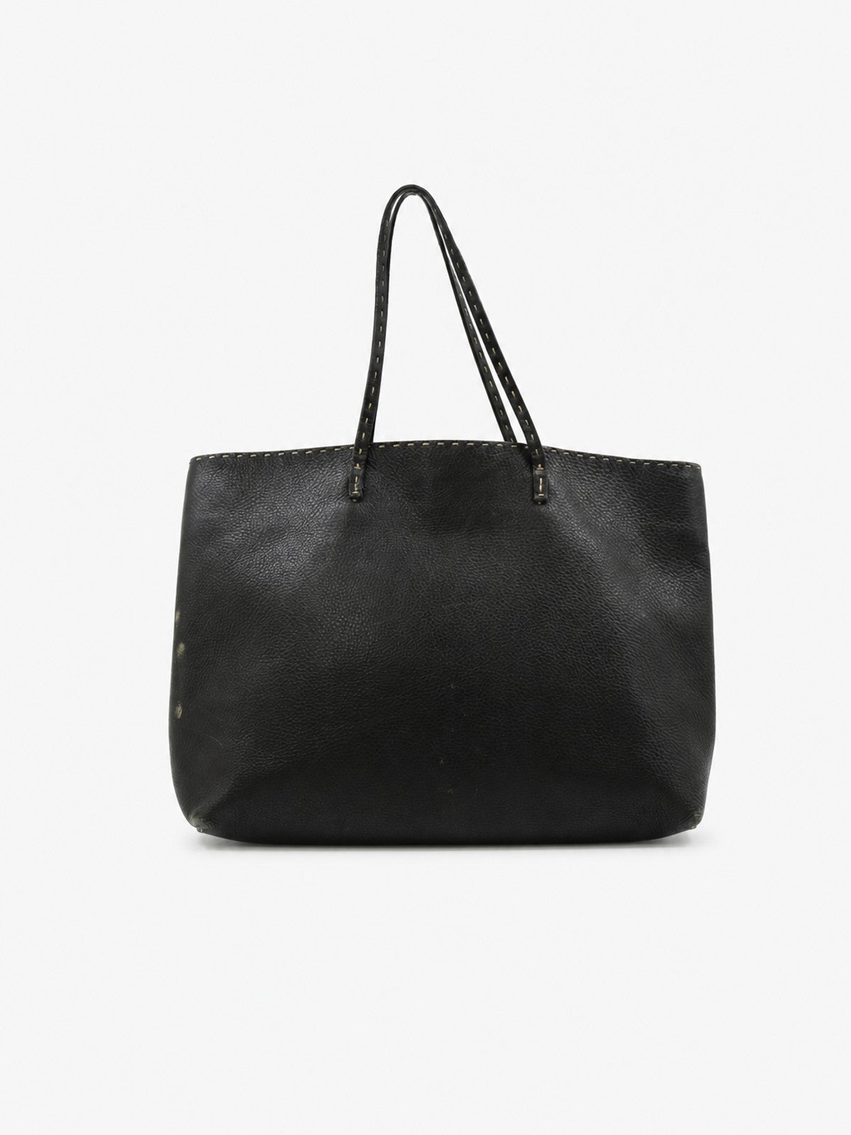 Fendi Tote Bag Black Leather