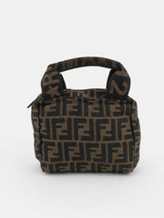 Fendi Hand Bag Brown Canvas