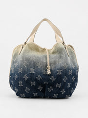 Celine Shoulder Bag Blue Denim