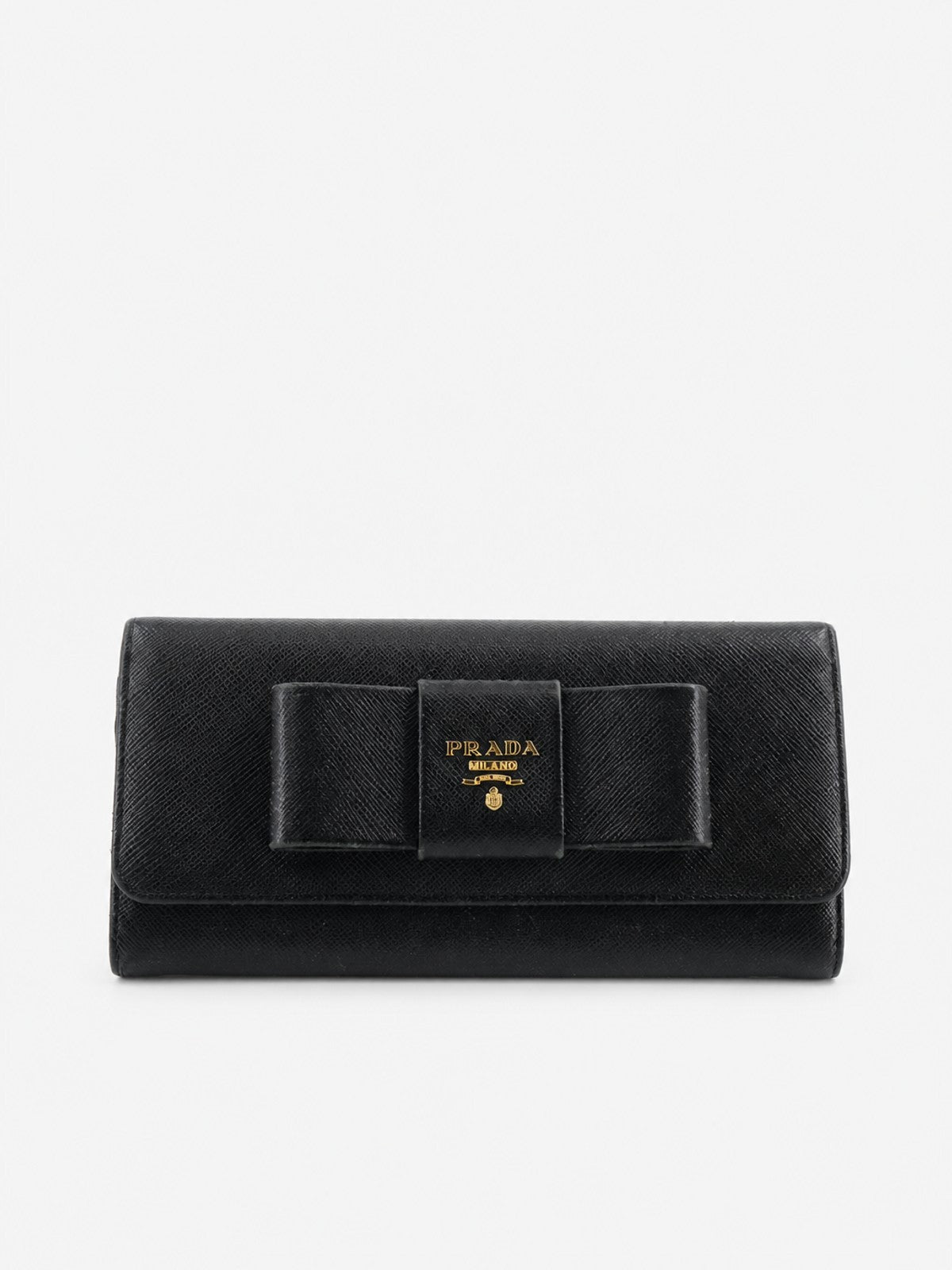 Prada Wallet Black Leather