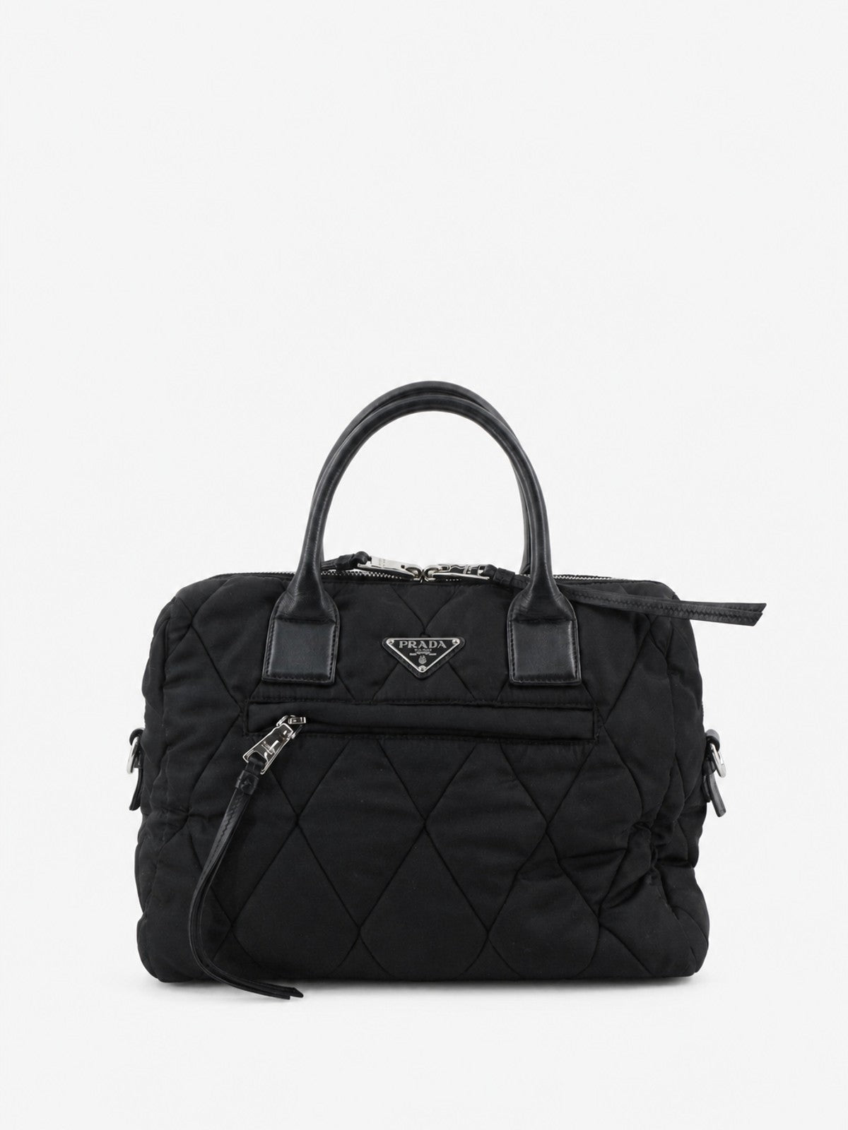 Prada Hand Bag Black Soft nylon