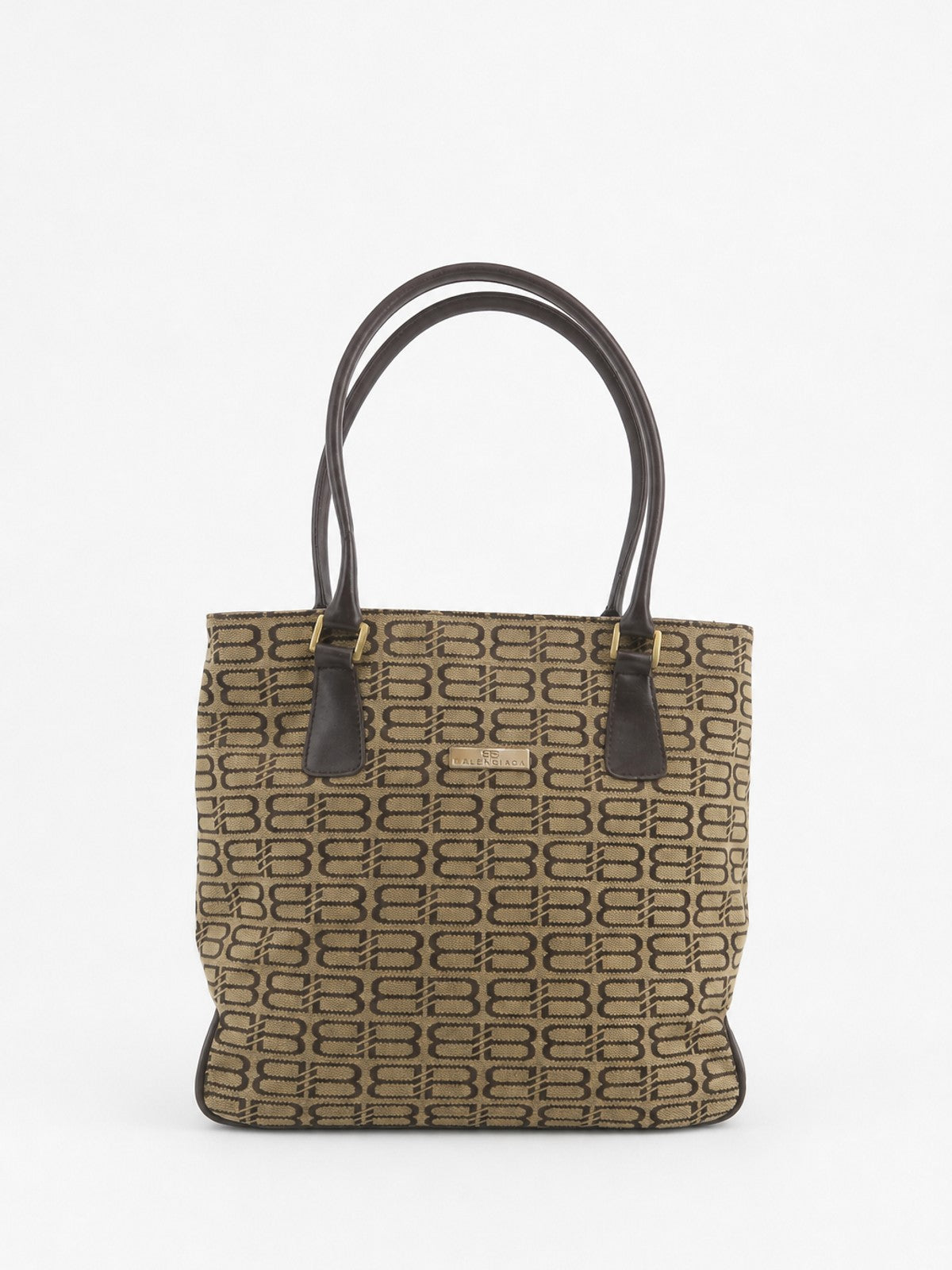 Balenciaga Shoulder Bag Brown Fabric