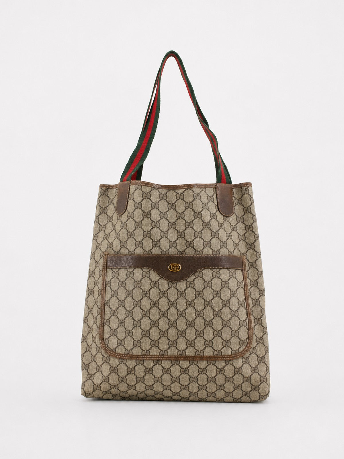 Gucci Tote Bag Brown Canvas