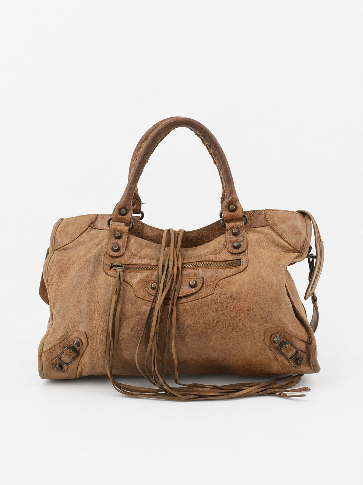Balenciaga City Brown Leather