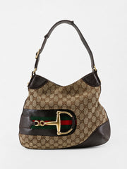 Gucci Shoulder Bag Brown Canvas