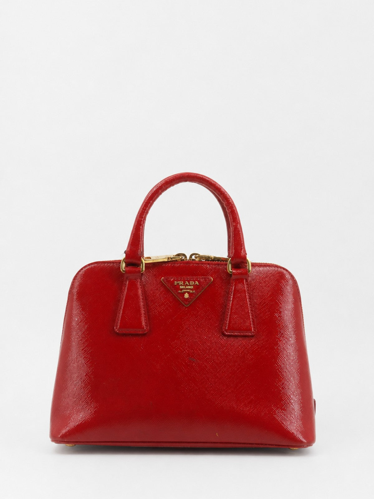 Prada Small Promenade Red Leather