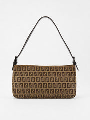 Fendi Shoulder Bag Brown Canvas