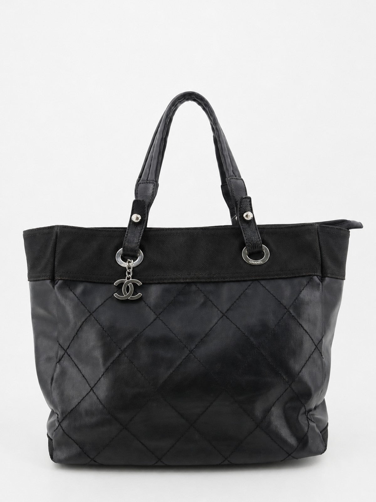 Chanel Tote Bag Black Leather