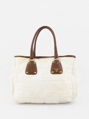 Prada Hand Bag White Soft nylon